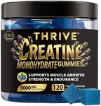 High-potency vegan Creatine Monohydrate Gummies by One Thrive Nutrition, 120 count for muscle support and endurance.