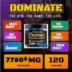 Vegan Creatine Monohydrate Gummies by One Thrive Nutrition, 120 high potency gummies supporting muscle growth and strength.